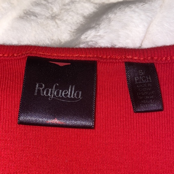 Rafaella Red Size Small Top Shirt Detailed Neck line. Worn Once EUC ❤️ - Picture 7 of 8